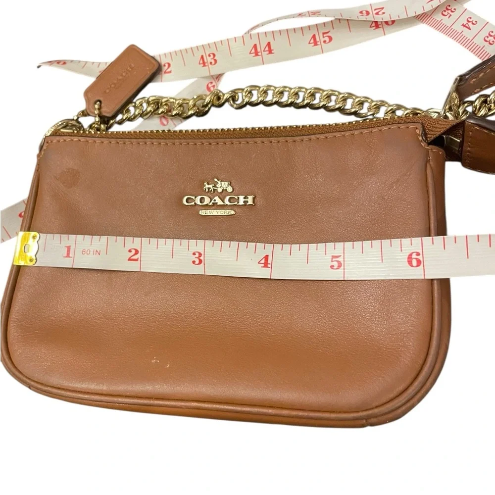 Coach Nolita Small Handbag Tan Gold Chain Y2K Designer Classic Preppy Small - Picture 12 of 14